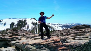 9.4K views · 523 reactions | Hiking up to Donner Peak at an elevation of 8,000' a couple weeks ago with still tons of snow. Bring your snowshoes, hat and sunscreen on this moderate to difficult hike with step sections and 970' vertical gain and amazing views! Thanks to Paul Altrocchi. Check it out here; https://bit.ly/44Ps5j1 https://www.2news.com/features/adventures_with_jeff/ | Adventures With Jeff Martinez | Facebook