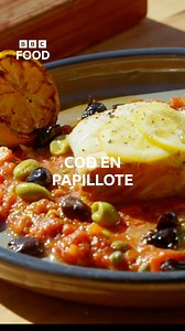 17K views · 171 reactions | Simply Provence's simple fish supper! Marcus Wareing's beautifully steamed piece of cod is served on top of a quick chilli tomato sauce, with plenty of olives and crusty bread for company. Watch the series on BBC iPlayer! https://www.bbc.co.uk/food/recipes/cod_en_papillote_with_91644 | BBC Food | Facebook