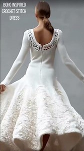 Fashion Elegant Crochet Stitch Boho Dress 👗