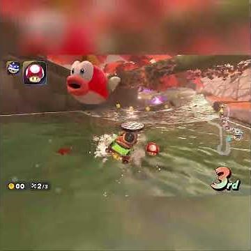 Cheep Cheep Falls | Only Kamek, Triple Mushrooms, Blue Shell | Mario Kart World #shorts #dvo