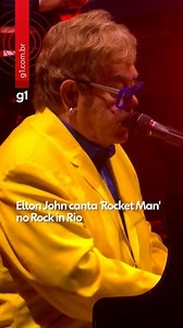 Elton John canta '​Rocket Man' no Rock in Rio
