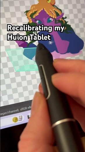 Fixing my Huion Tablet! #digitalart #digitalartist #huiontablet #tutorial #calibration #vtuberart