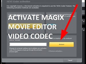 How to Activate/Troubleshoot MAGIX Movie Edit HEVC-Code