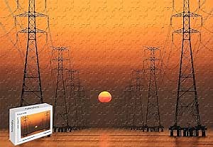 1000 Piece Jigsaw Puzzle - Power Line Wooden Materials,29.5 X 19.6 Inch Handmade Intellectual Games Difficult
