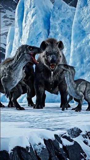 Troodon vs a pack of Hyaenodon in a Prehistoric World