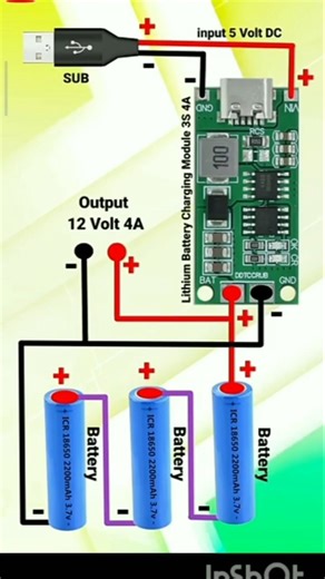 Lithium battery charging module connection#shorts#ytshorts#viralshorts#trendingshorts#youtubeshorts