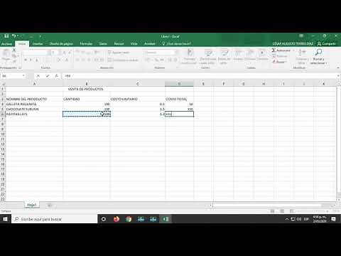 EXCEL: TOTAL COST FORMULA