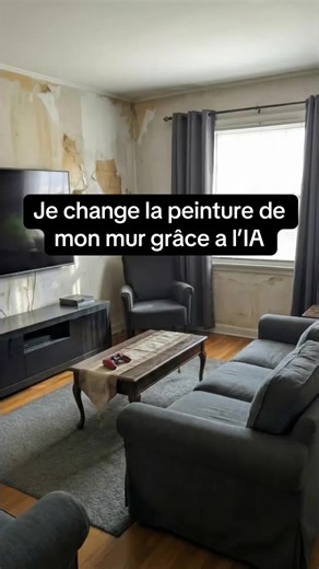 Réponse à @TatieMimiMayonnaise67 Je change la peinture de mon mur grâce a l’IA #decoration #deco #homedecor #interior #renovation