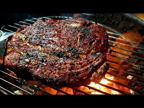 How to reverse sear steak - Weber Kettle step by step process Tomahawk