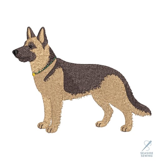 German Shepherd Embroidery Design | 2 Sizes - Etsy