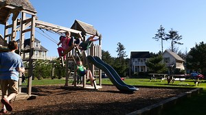 Download Kids swinging and playing at park for free