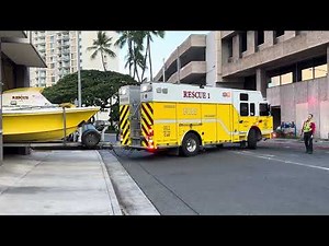 Honolulu fire department rescue 1 return quarter