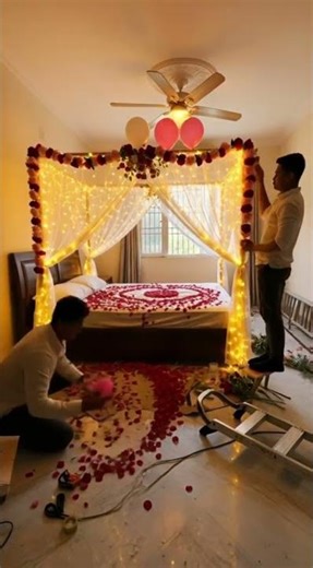 Romantic Room Decorate ❤️#shorts #trending #asmr #viral #roomdecoration