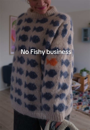 New year- still Fishy! 🐠🐟🐡 Fishy sweater & Fisherman mittens - knitting patterns and knitting kits for Men, Women and kids at HipKnitShop.com 👋🏻