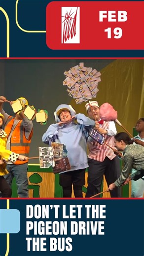 Whatever you do, don’t let the Pigeon star in his own musical production! Don’t Let the Pigeon Drive the Bus! The Musical! is coming to the Lied on February 19th. With a script written by “Pigeon” books author, Mo Willems, this show is sure to be tons of feather-flapping fun! Get your tickets today at liedcenter.org/pigeon. Join us before the show at 5pm for FamFest with FREE games, crafts, activities, and treats! | Lied Center for Performing Arts