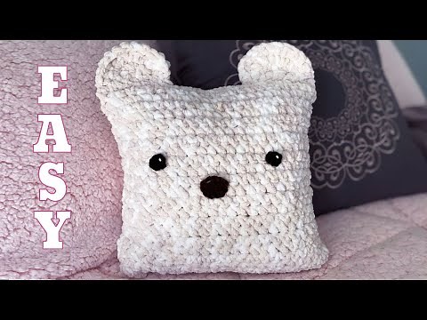 Easy Crochet Pillow | Crochet a Bear Pillow