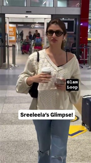 #sreeleela spotted at airport