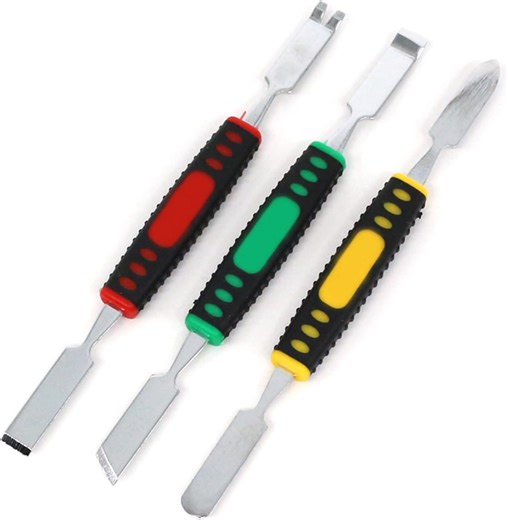 Amazon.com: hokojix 3pcs Metal Kits Prying Opening Repair Tool Tablet Computer Opening Tools Small Metal Spudger Pry Tools, As Picture Shown, 1 Set of 3 Pieces : מוצרי חשמל