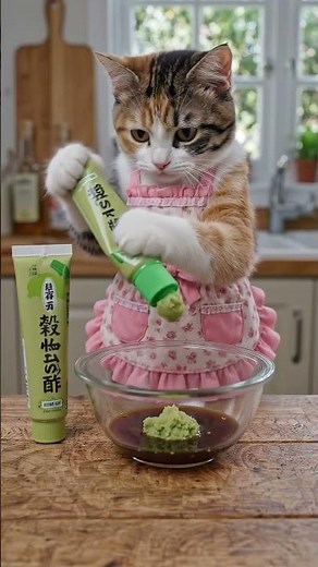 【５分もかからない一品】オクラとツナのわさび醤油和え #shorts #三毛猫キッチン #料理 #簡単レシピ #ai