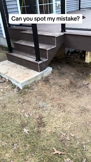 Can you spot my mistake? #harrishomeimprovement #decking #eastgranbyct #compositedecking #fiberon #fiberondecking #metalrailings