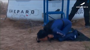 Katy Perry, Gayle King kiss the ground after Blue Origin all-female flight