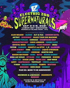 1.2K reactions · 342 shares | Revealing Phase One of our Supernatural artists for Labor Day Weekend 2021!  A $59 down payment today begins your journey into the unknown: ElectricZoo.com | Electric Zoo Festival | Facebook