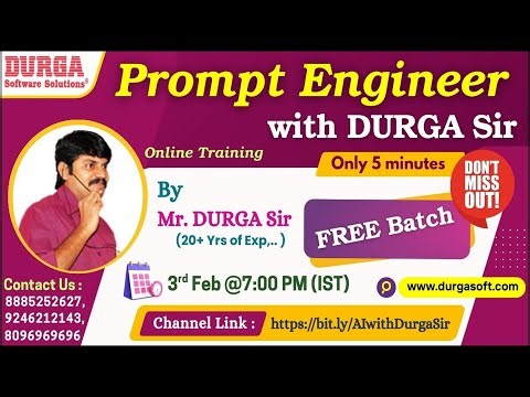 Prompt Engineer with DURGA Sir (FREE Batch) Online Training @ DURGASOFT