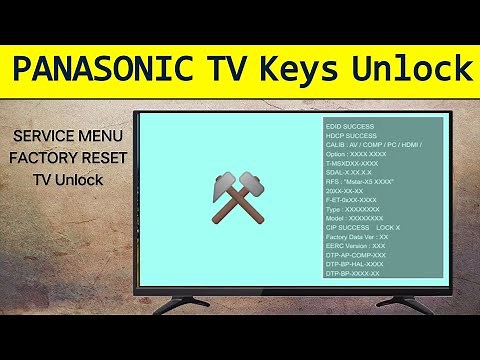 PANASONIC TV Keys Unlock | Panasonic tv Factory Settings Restore And Service Menu