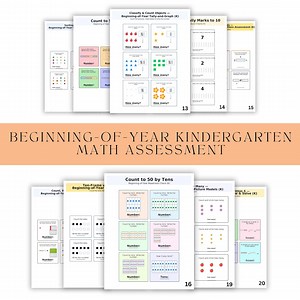 Kindergarten Math Assessment: Number Sense, Shapes, and Ten-frames (PDF) - Etsy Canada