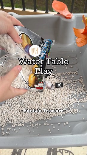 413K views · 1.8K reactions | ⚓‍☠️列DIY Water table play - let'ssearch for lost treasures! Click the the ✨FOLLOW✨button to continue learning more!曆 To recreate this activity, we used small white rocks, treasure chests with oversized jewels, metal coins, mermaid figures (you can also do pirates), starfish, submarine and some greenery. You can also add seashells! Use what you have on hand to create the scenery. Add some water and have fun!殺 | Love Bloom & Learn | Facebook