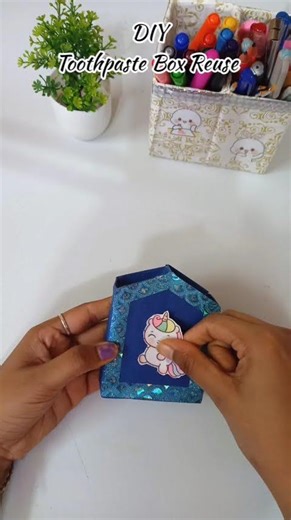 DIY Toothpaste Box Reuse Idea #diy #youtubeshorts #shorts