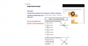 Angle relationships VIDEO lesson with all supporting materials.