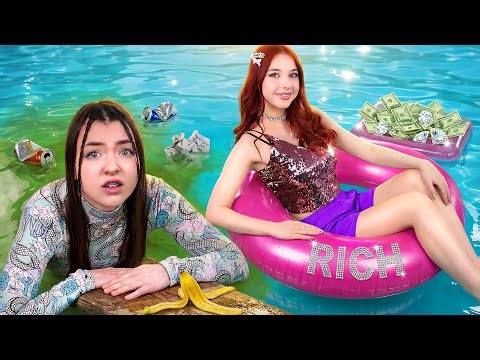 Вечеринка у Бассейна за $1 vs 10000$! Богатая vs Бедная Девушки Устроили Вечеринку