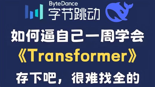 【全748集】目前B站最全最细的Transformer零基础全套教程，2025最新版，包含所有干货！七天就能从小白到大神！少走99%的弯路！存下吧！很难找全的！