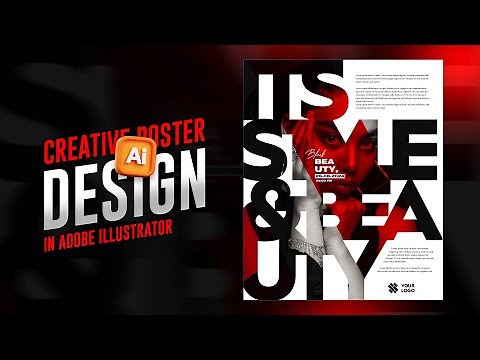 Modern Poster design in Adobe Illustrator I Illustrator Tutorial I Creative Poster design