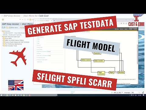 Generate SAP Testdata - Flight Model - BC_TRAVEL (sflight, spfli, scarr,..) [english]