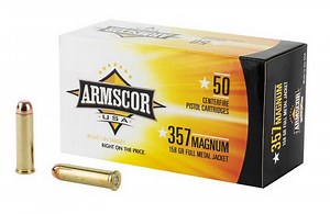 Armscor 357 Mag 158 gr Full Metal Jacket (FMJ) Revolver Ammunition 50rd BOX