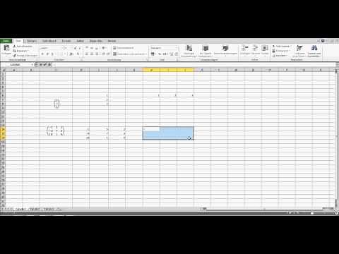 Transponierte Matrix bilden - Excel Tutorial