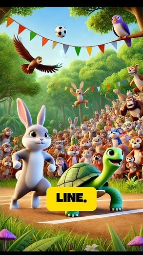 Slow and Steady Wins the Race 🐢✨ | Turtle & Rabbit Short Story”