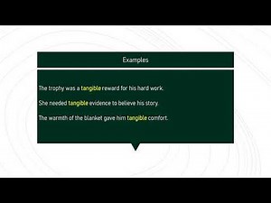 tangible # Expand Your English Vocabulary