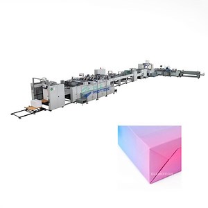 [Hot Item] Square Bottom Sheet Feeding Top Reinforced Luxury Paper Shopping Bag Making Machine