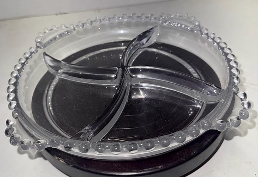 Vintage Imperial Glass Candlewick Four-part Divided Relish Dish With a Beaded Edge - Etsy