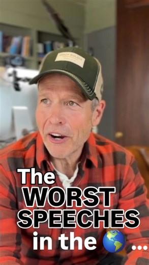 🌎 The worst speeches in the world… Do you agree? #personaldevelopment #growthmindset #speeches #bestmanspeech #publicspeaking | Donald Miller