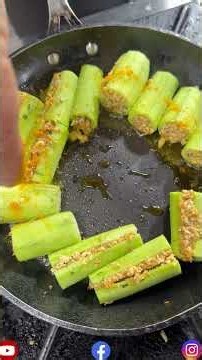 Stuffed turai (ridge gourd) with paneer is a healthy, low-calorie dish that provides about 140 to195