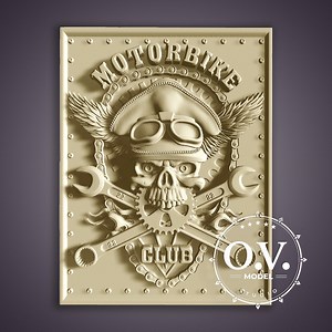 Skull Bike Biker Art CNC Design Artcam Carving Motorcycle Decor Aspire Relief Wooden Biker Gothic Carving Custom Project Wall Artuniquedecor - Etsy