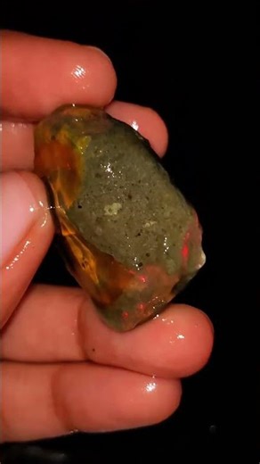 MA 20 Welo Fire Opal Rough 🔥 9.1 CT Natural Ethiopian Opal #shorts #crystals #viral