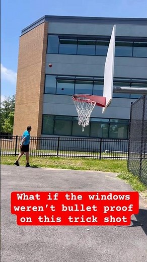 CRAZY Basketball Trick Shot Almost Breaks Window #viralvideo #basketball