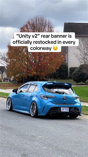 Unity v2 Rear Banner Restock Announcement