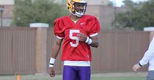WATCH: LSU QB's on Day 1 of Spring Practice