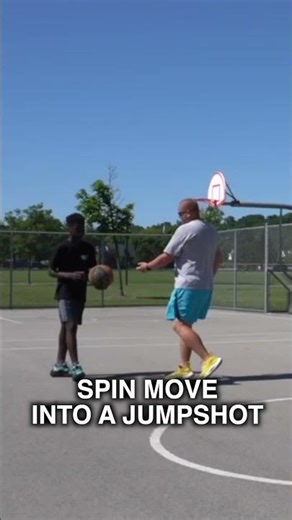 Basketball Spin Move Into A Jump Shot #basketballmoves #basketballmove #basketball #fyp